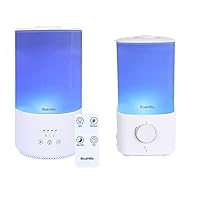 BlueHills Premium Set of Two Large 4000 ML Tall and 2300 ML XL Essential Oil Diffusers Humidifier Combo for Large Room Home with Décor LED Lights Great Gift – Value Pack of White