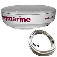 Raymarine RAY-T70169 RD424HD Hi-Def Color 4KW 24-Inch Digital Radome with 10 Meter Raynet Cable