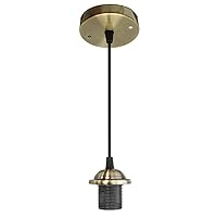 Vintage Ceiling Pendant Lamps Holder Ceiling Lights Pendant Fitting Restaurant Lamps Fixture Hanging Lights E27 Edison Screw Base Lamp Holder Lovely (Color : Brass)