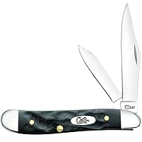Case WR XX Pocket Knife Rough Black Jigged Synthetic Peanut Item #18225 - (6220 SS) - Length Closed: 2 7/8 Inches