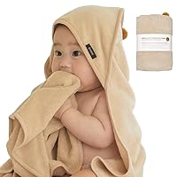 Konny Baby Apron Bath Towel Newborn Essentials Cloths - New Beige (0M - 3Y)…