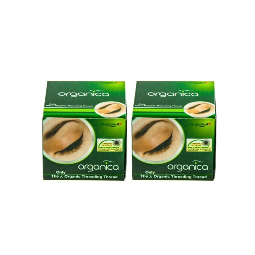 ORGANICA 2 Spool X 300M Organica Organic Cotton Eyebrow Threading Thread - India - Dermaplaning Epilator Tool For Upper Lip Chin Forehead Ibrow Hair Removal