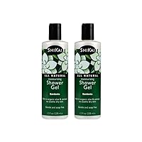 ShiKai Daily Moisturizing Shower Gel (Gardenia, 12oz, Pack of 2) | Gentle Formula | Aloe Vera & Oatmeal for Soft, Healthy Skin | Dry Skin Relief