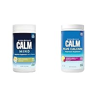 Natural Vitality Calm Mind, Magnesium Citrate + L-Theanine Powder, Supports a Healthy Response to Stress & Calm, Magnesium Citrate & Calcium Supplement, Drink Mix Powder Supports a Healthy Response