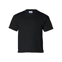 Gildan Crewneck Preshrunk T-Shirt, Black, Medium. (Pack of 5)