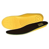 MEGAComfort Inc. unisex adult New and Improved Packaging shoe insoles, Yellow/Black, Men s Size 8 9 Woman Size 10 11 US