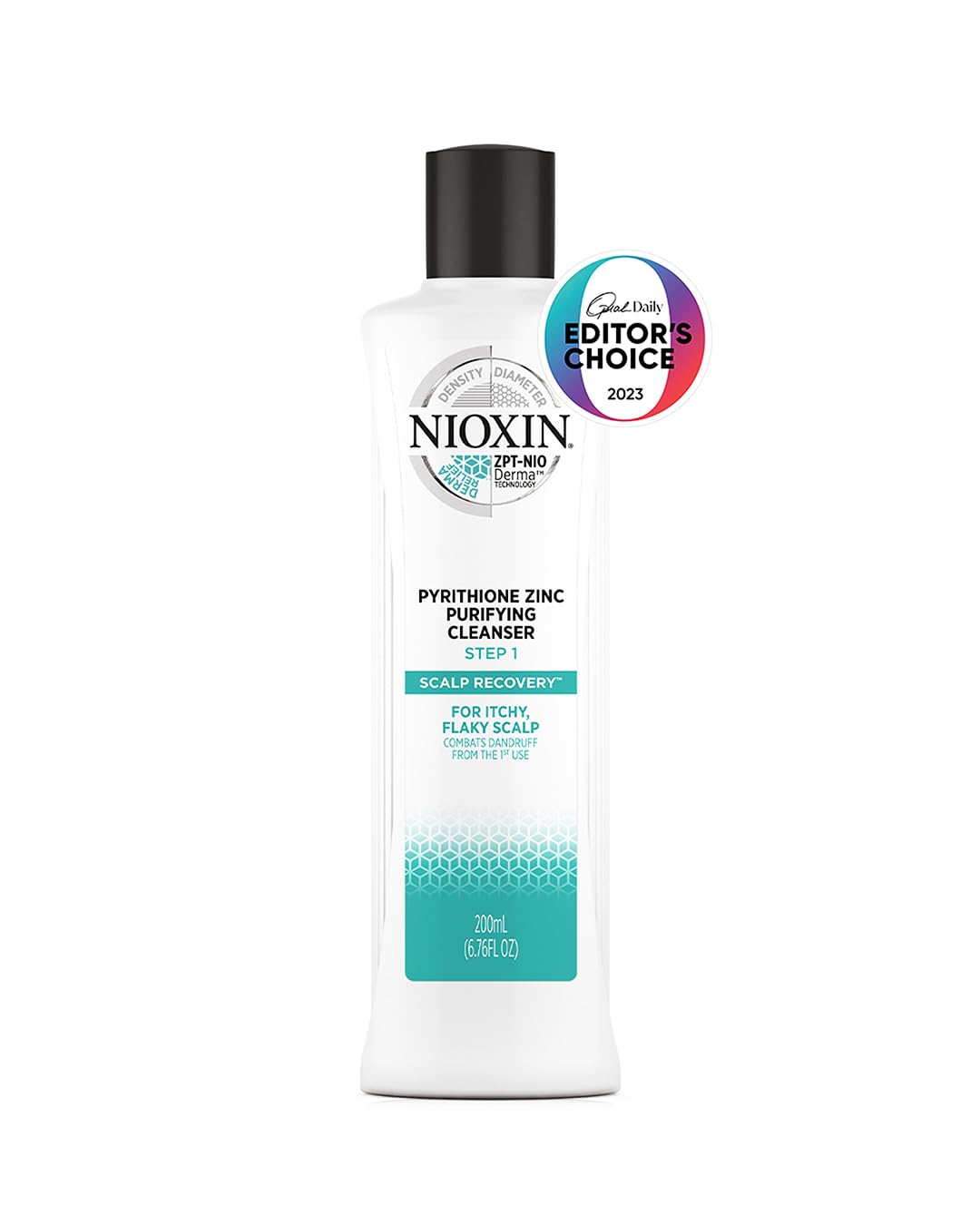 Nioxin Scalp Recovery Step 1 Medicating Cleanser for Itchy, Flaky Scalp, Anti-Dandruff Shampoo with Pyrithione Zinc, 6.76 oz