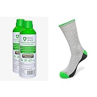 Premium Permethrin Spray Insect Repellent for Clothing and Gear (Pack of 2) Sport Crew Socks with Tick Protection