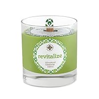 Scented Spa Candles Seeking Balance® Handcrafted Wood Wick Aromatherapy Candle, 5.8-Ounce, Revitalize: Coriander Sage