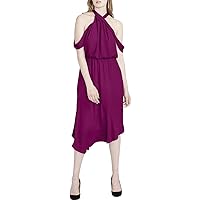 Rachel Rachel Roy Women's Flowy Cold Shoulder Dress, Purple Orchid, 14