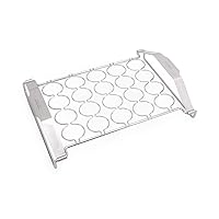 Everdure Grilling Oyster Rack: Brushed Stainless Steel, Easy Grip Handles, Fits 20 Oysters, Premium BBQ Tray for Grilling Appetizers, Shrimp, Scallops, Mushrooms, Peppers, and More, Silver