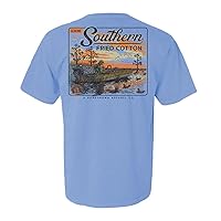 Perfect Morning Duck Hunt Waterside Adventure Short Sleeve Comfort Colors Washed Denim Graphic T-Shirt