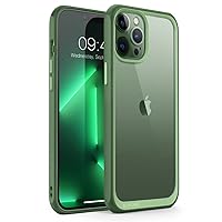 SUPCASE Case for iPhone 13 Pro (2021) 6.1 Inch, Ultra Thin Protective Transparent [Unicorn Beetle Style Version II] Bumper TPU Shockproof (Dark Green)