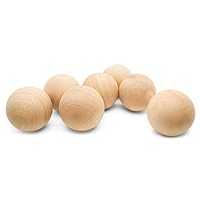 4 inch Round Wooden Balls for Crafts, Bag of 25 Unfinished and Smooth Round Birch Hardwood Balls, and Wooden Spheres, by Woodpeckers