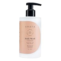 Arata Natural Hydrating & Non-Drying Body Wash with Coconut & Citrus Extracts|| All Natural,Vegan & Cruelty Free || Used for Gentle Cleansing for Women & Men
