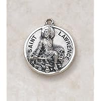 CBC Group Creed-20-Inch Sterling Silver Necklace with Patron Saint Pendant