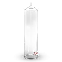 LeLuv Clear Cylinder for Easyop Vacuum Pumps 2.25 inch Diameter 9 inch Length with 1/4 inch Barbed Fitting