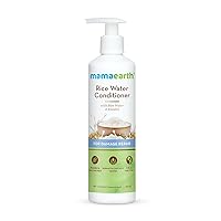 MAMAEARTH Rice Water Conditioner with Keratin | Natural Hydrating Formula for Damaged Dry and Frizzy Hair | Moisturizes & Adds Shine | Paraben Free | 8.45 Fl Oz (250ml)