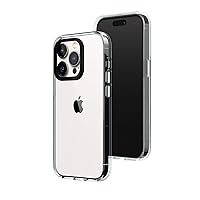 RhinoShield Crystal Clear Case Compatible with [iPhone 13 Pro] | Advanced Yellowing Resistance, High Transparency, Protective and Customizable Clear Phone Case - Black Camera Ring