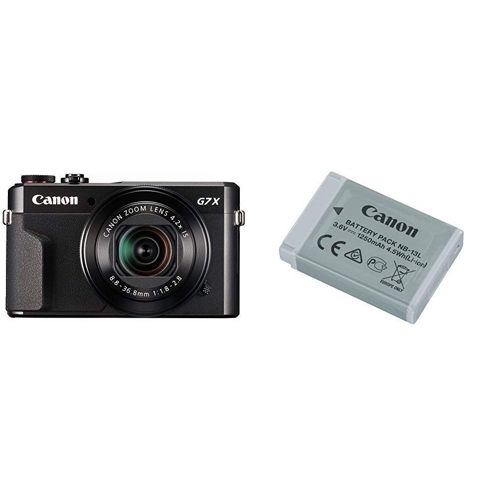 Canon PowerShot G7 X Mark II Digital Camera w/ 1 Inch Sensor and tilt LCD screen - Wi-Fi & NFC Enabled with Canon Battery Pack