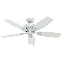 Hunter Fan Company, 53350, 48 inch Sea Wind White Indoor / Outdoor Ceiling Fan and Pull Chain