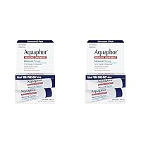 Aquaphor Healing Ointment Advanced Therapy Skin Protectant, Dry Skin Body Moisturizer, 0.35 Oz Tube, 2 Count (Pack of 2)
