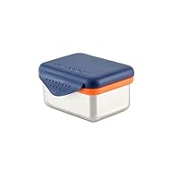 Kid Basix Safe Snacker, Reusable Stainless Steel Lunchbox Container for Kids & Adults, Reusable Food Container, BPA Free, Dishwasher Safe, 7oz, Navy