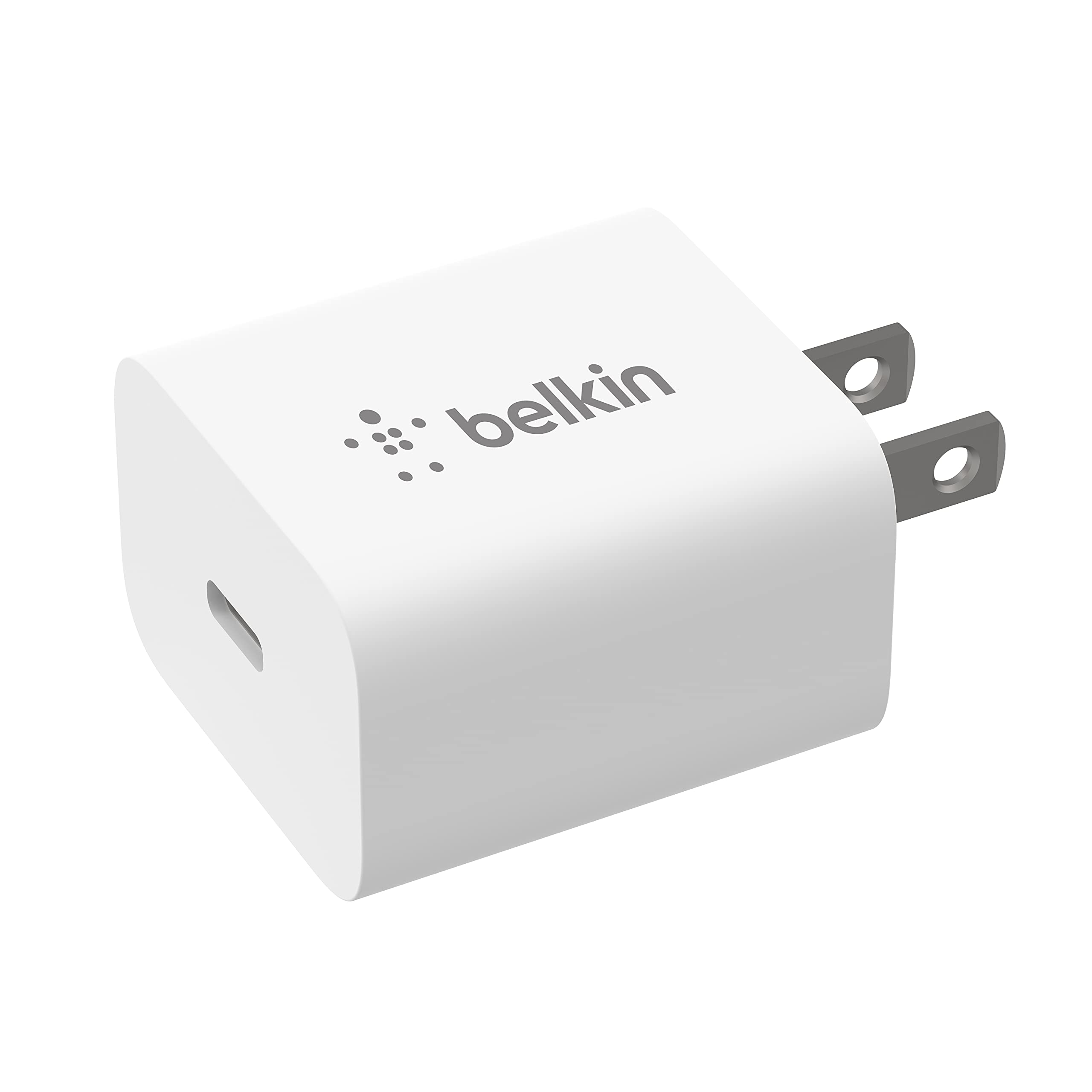 Belkin 20 Watt USB C Wall Charger - USB Type C Charger Fast Charging for Apple iPhone 14, 14 Pro, 14 Pro Max, 13, 13 Pro, 13 Pro Max, Galaxy S21 Ultra, iPad, AirPods & More - USBC Charger (1-Pack)