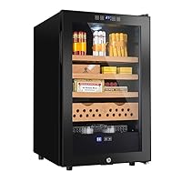 Humidors, Electronic Cigar Cabinet Constant Temperature and Humidity Cigar Cabinet Household Moisturizicigar Cabinet Ceshelf/Black/45 * 52.5 * 73Cm