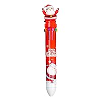 Ballpoint Pen Christmas Ballpoint Pen 10-in-1 Retractable Multicolor Ballpoint Pen for Kid Calss Reward Christmas Party Favor