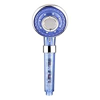 Shower System Ionic Shower Head, Ionic Filter Filtration High Pressure Water Saving 3 Mode Function Spray Handheld Showerheads, Universal Handheld Shower Head with ON/Off Pause Switch