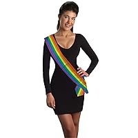 Forum Novelties Unisex-Adult's Rainbow Sash, Multicolor, Standard