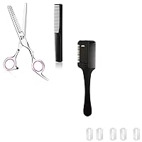 Combination Packages of Thinning Shears for Hair Cutting + Hair Razor Combs