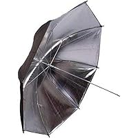 33-Inch Translucent Umbrella Cover with 7mm Shaft, Silver/Black
