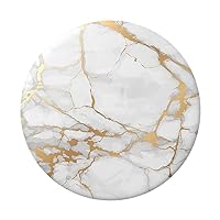PopSockets Phone Grip with Expanding Kickstand, Marble PopGrip - Gold Lutz Marble