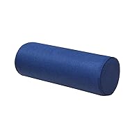 16x6 Inch Car Round Cervical Neck Pillow Semi-Roll Pillow with Washable Cotton Cover.(Blue)