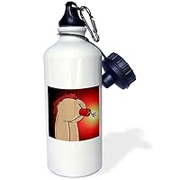 3dRose Borderless Image of a Stick of TNT Stuck in a Butt, with The Fuse lit-Sports Water Bottle, 21oz , 21 oz, Multicolor