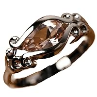 Solid 925 Sterling Silver & Natural Morganite 10x6mm Pear Shape Fine Step Cut June Birthstone Statement Ring for Men & Women. (Choose Your Size) |LW_GSR_0332