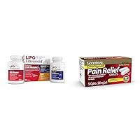 Lipo-Flavonoid Day & Night Combo Kit with GoodSense Extra Strength 500mg Acetaminophen Caplets, 50 Count