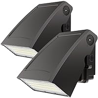 HYPERLITE 2PACK LED Wall Pack Light 40W 5200lm, ETL Approved Full Cut-Off Adjustable Wall Pack for Yard, Warehouse, Garage, Loading Bay, Entryways, Patio, 175W Matel-Halide Replacement