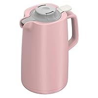 Coffee Insulated Water Pot 1500ML Vacuum Insulated Water Pot Large Capacity Hot Cold Insulating Teapot Thermal Water Pot (Color : Pink) (Color : Pink)