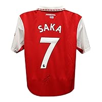 Bukayo Saka Autographed Arsenal Red Soccer Jersey - BAS