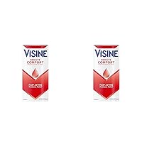 Visine Red Eye Comfort Redness Relief Eye Drops to Help Relieve Red Eyes Due to Minor Eye Irritations Fast, Tetrahydrozoline HCl, 0.5 fl. oz (Pack of 2)