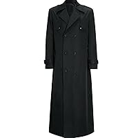 Men's Western Style Business Long Trench coat Outwear Dust Jacket Runway Britain XS-4XL