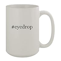 #eyedrop - 15oz Ceramic White Coffee Mug, White