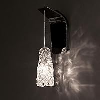 WAC Lighting WS72-G920CL/CH Ice Pendant Fixture Wall Sconce with Glass, One Size, Clear/Chrome