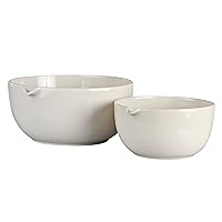 Cream Mixing Bowls Set of 2