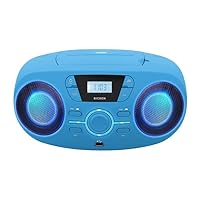 CD Player (Cd61blusb) MP3 USB Portable Radio (Blue With Light Effects)