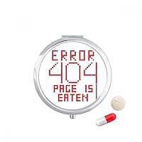 Programmer 404 Error Page is Eaten Pill Case Pocket Medicine Storage Box Container Dispenser