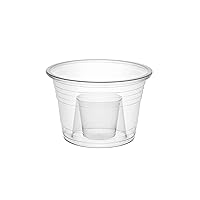 Party Essentials Plastic Bomber Cups, Jager Bomb Shot Glasses, 3 oz. Clear, 50 Ct